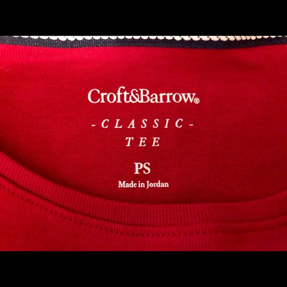 Croft&Barrow Red Classic T Long Sleeve Size PS - Picture 4 of 8